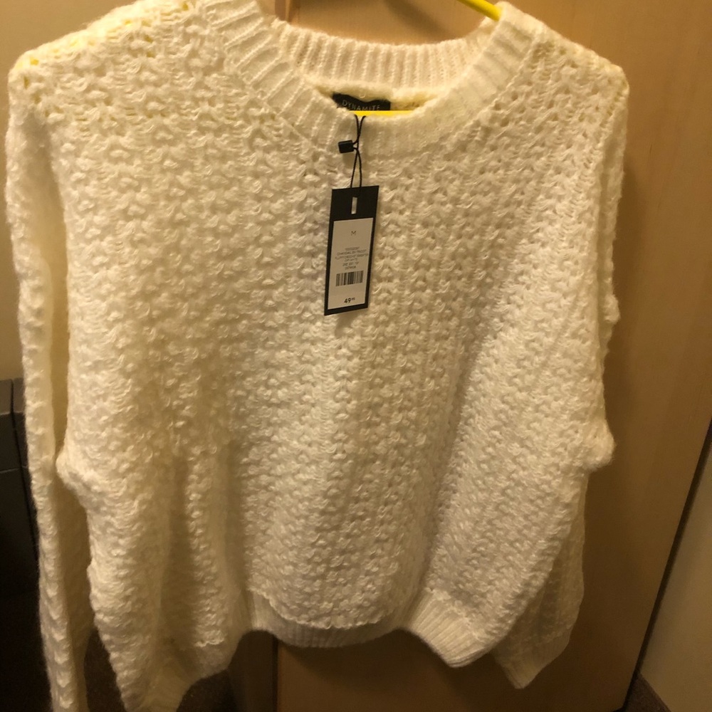 Cozy white sweater